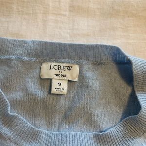 J crew light blue teddie sweater